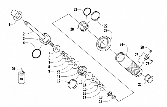 REAR SUSPENSION FRONT ARM SHOCK ABSORBER