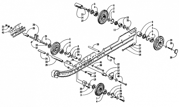 IDLER WHEEL AND AXLE ASSEMBLIES (LE)