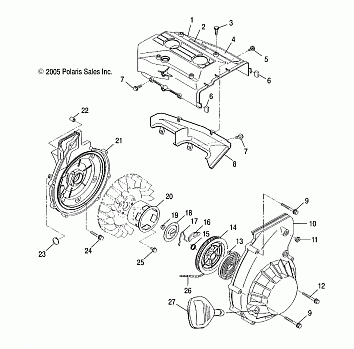 BLOWER HOUSING and RECOIL STARTER - S06NP5BSA/NE5BSB (4997239723C13)