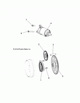 ENGINE, STARTER DRIVE - A18DAA57F5 (49ATVSTARTER15ACE570)