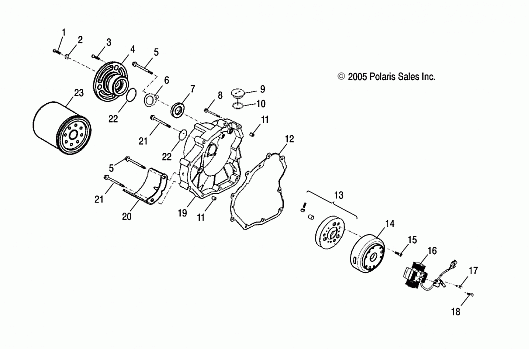 CRANKCASE COVER, RH - A06PB20VA/VB (4999202869920286A08)