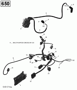 Engine Harness and Electronic Module - 650 EFI (6X6)