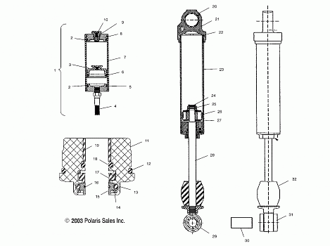 SHOCK (REAR TRACK)(M-10) - S04ND4BS/BSA (4988678867C07)