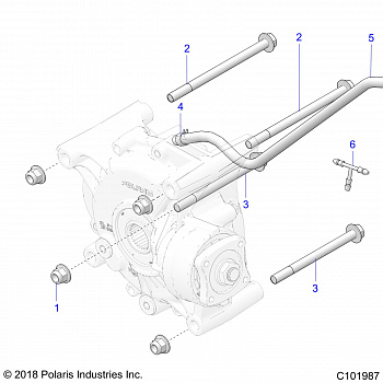 DRIVE TRAIN, REAR GEARCASE, MOUNTING - A20SVE95KR (C101987)