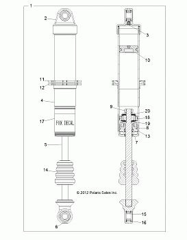 SUSPENSION, FRONT SHOCK - R13XE76AD (49RGRSHOCKFRT7043908)