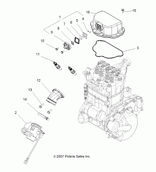 ENGINE, THROTTLE BODY MOUNTING - A10CL76AA (49ATVTHROTTLEBODY08SP800EFI)