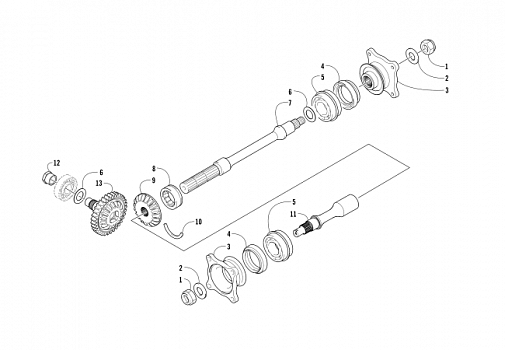 SECONDARY DRIVE ASSEMBLY (ENGINE SERIAL NO. 0700A70010050 and Up)