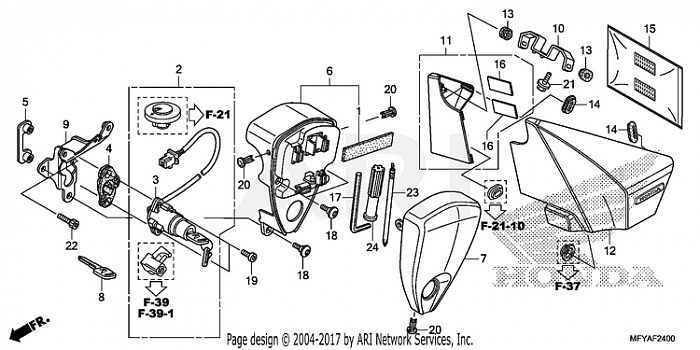 SIDE COVER + TOOLS + COMBINATION SWITCH