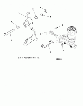 BRAKES, PEDAL AND MASTER CYLINDER MOUNTING - A18DAA50B7 (100835)