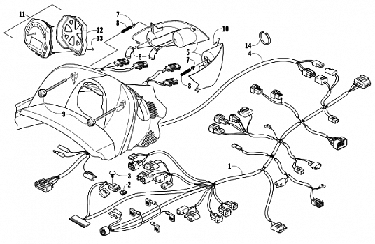 HEADLIGHT, INSTRUMENTS, AND WIRING ASSEMBLIES