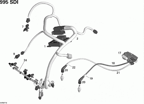 Engine Harness And Electronic Module, Mach, MXZ, HM EUR