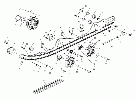 RAIL MOUNTING (SUSPENSION) - S01NP7AS (4960906090B006)