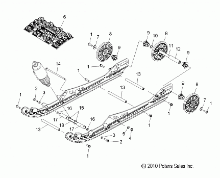 SUSPENSION, REAR and TRACK - S12BF6NSA/NSL (49SNOWSUSPRR12600RUSH)