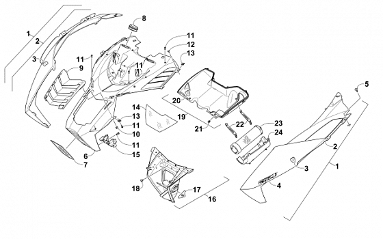 HOOD AND AIR INTAKE ASSEMBLY