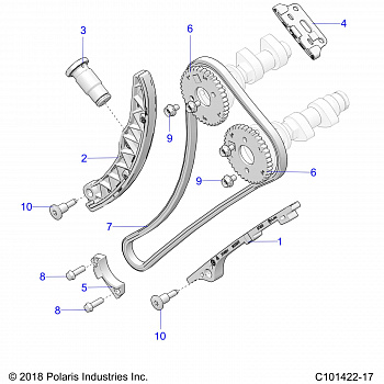 ENGINE, CAM CHAIN AND SPROCKET - Z20CHA57K2 (C101422-17)