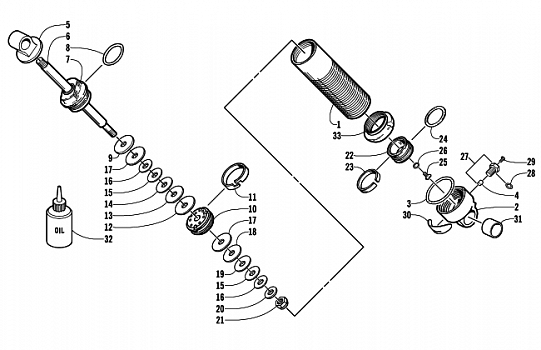 REAR SUSPENSION FRONT ARM SHOCK ABSORBER