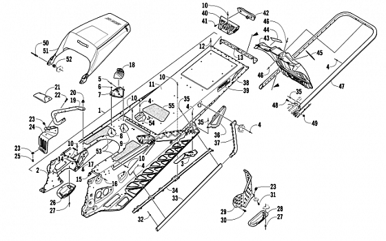 TUNNEL, REAR BUMPER, AND SNOWFLAP ASSEMBLY