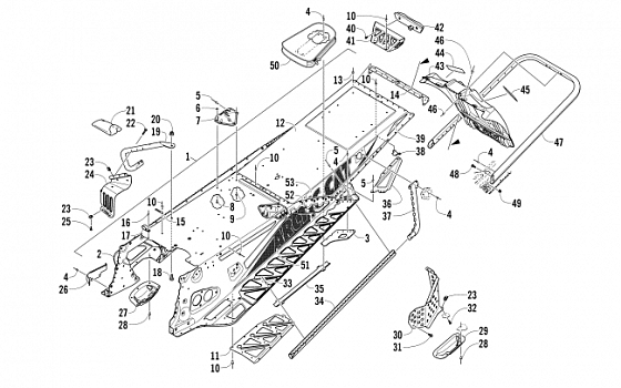 TUNNEL, REAR BUMPER, AND SNOWFLAP ASSEMBLY