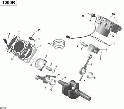 Crankshaft, Piston And Cylinder Turbo _02R1536