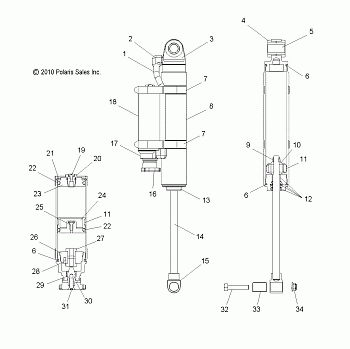 SUSPENSION, SHOCK, REAR TRACK - S15CL6/CW6 ALL OPTIONS (49SNOWSHOCKREAR7043635)