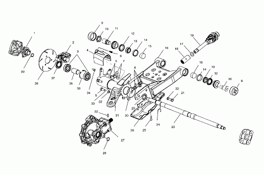 SWING ARM/REAR GEARCASE MOUNTING - A01CB32AA (4963966396C009)