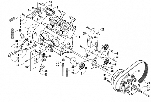 ENGINE AND RELATED PARTS