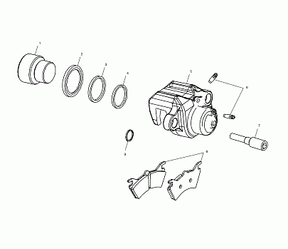 REAR BRAKE CALIPER - A02CL50AA/DA (4967986798B10)