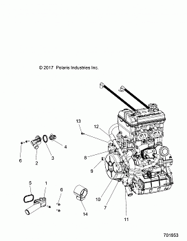 ENGINE, COOLING, THERMOSTAT and BYPASS - R18RVU99AS (701953)