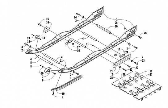 SLIDE RAIL AND TRACK ASSEMBLY