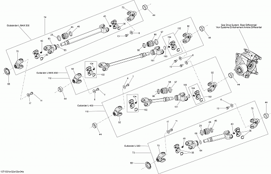 Drive System, Rear Propeller Shaft_13T1504a