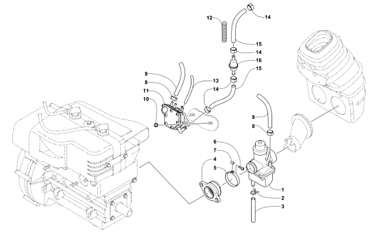 CARBURETOR AND FUEL PUMP ASSEMBLY