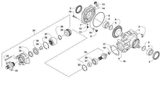 REAR DRIVE GEARCASE ASSEMBLY