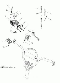 ENGINE, THROTTLE CONTROL ASM. - S14CL6/CW6 ALL OPTIONS (49SNOWTHROTTLE13RMK)