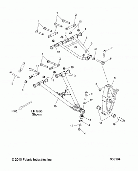 SUSPENSION, CONTROL ARMS and SPINDLE - S16CM8 ALL OPTIONS (600184)