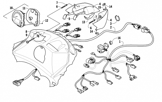 HEADLIGHT, INSTRUMENTS, AND WIRING ASSEMBLIES