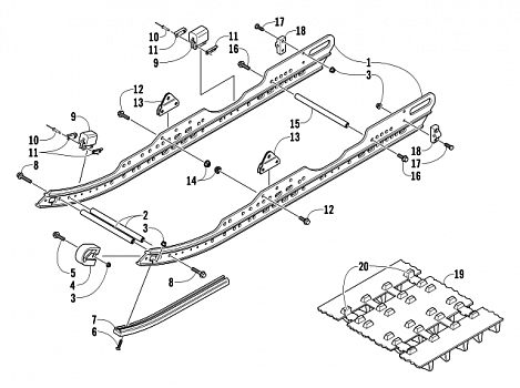 SLIDE RAIL AND TRACK ASSEMBLY