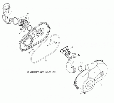 DRIVE TRAIN, CLUTCH COVER and DUCTING - R13XE76AD/EAI (49RGRCLUTCHCVR11RZRS)