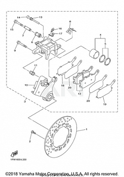 REAR BRAKE CALIPER