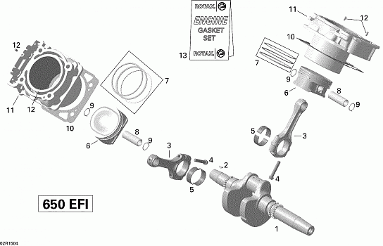 Crankshaft, Piston And Cylinder _02R1504