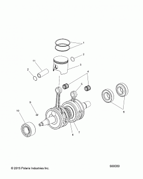 ENGINE, PISTON and CRANKSHAFT - S17EEG6PSA/PSL (600080)