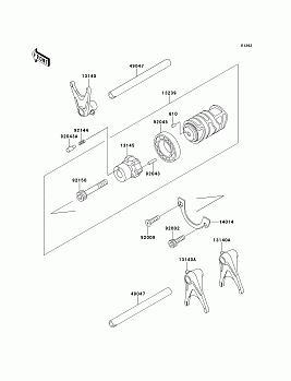 Gear Change Drum/Shift Fork(s)