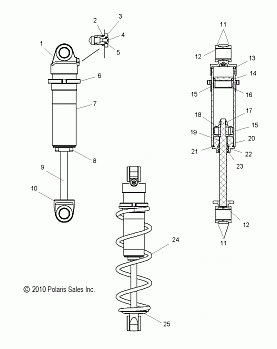 SUSPENSION, SHOCK, FRONT (7043602) - S12CG6GSA/GSL/GEL (49SNOWSHOCKFRONT7043602)