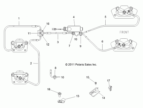 BRAKES, BRAKE LINES and MASTER CYLINDER - R13XE76AD/EAI (49RGRBRAKELINES12RZR4)