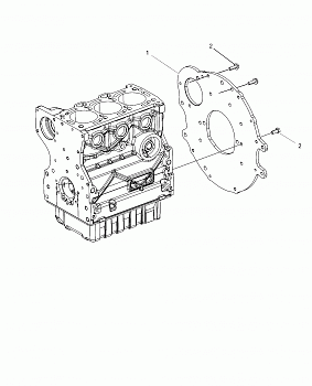 ENGINE, FLANGE PLATE - R17B1PD1AA/2P (49BRUTUSFLGPLATE15DSL)