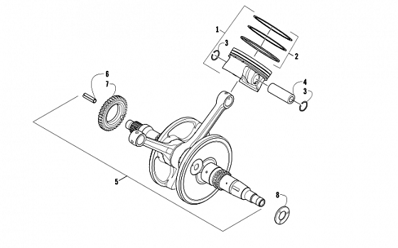 CRANKSHAFT AND PISTON ASSEMBLY