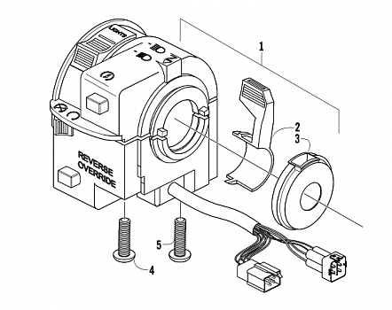 CONTROL SWITCH HOUSING ASSEMBLY