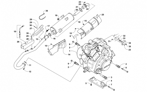 ENGINE AND EXHAUST