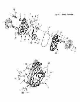 DRIVE TRAIN, CHAINCASE - S14CN8/CY8 ALL OPTIONS (49SNOWCHAINCASE14RMKASLT)