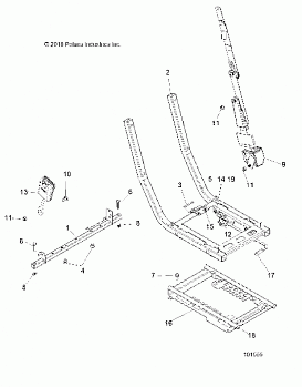 BODY, SEAT MOUNTING AND BELT - A19DAE57A4 (101555)