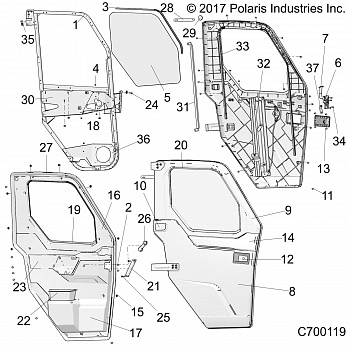 BODY, DOOR, FRONT, FULL - R19RSW99AS/A9/AD/BS/B9/BD (C700119)
